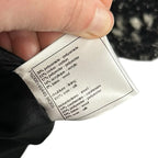 Chanel Black White Cream Trim Tweed Logo Button Front Jacket Womens 36 / US 4