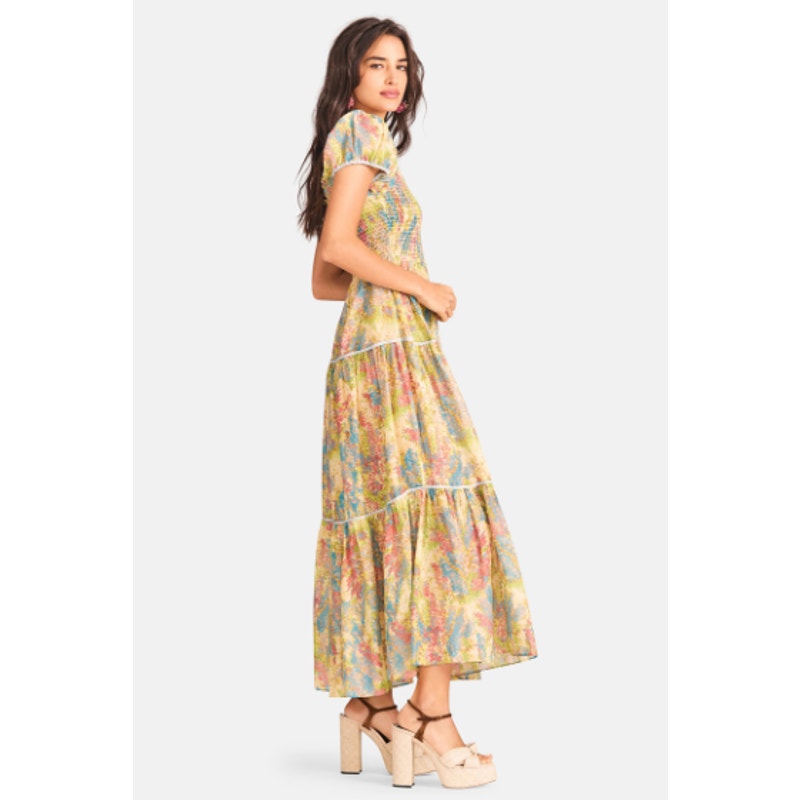 NWT LoveShackFancy Elisabelle Dress Pastel Fields Womens P / US 00