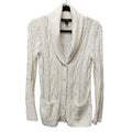 Ralph Lauren Womens Silk Shawl Collar Cable Knit Cardigan Small Preppy Old Money