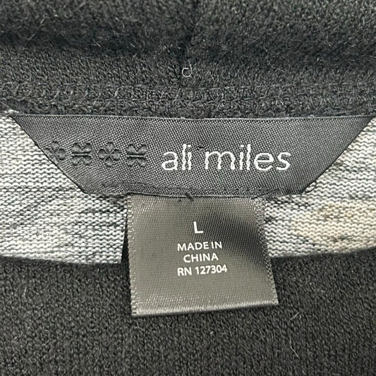 Ali Miles Gray Multicolor Mixed Animal Print Cowl Neck Sweater Womens Large