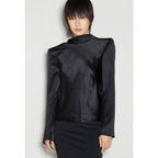 NWT Saint Laurent Black Long Sleeve High Neck Cowl Back Silk Blouse Womens US 4