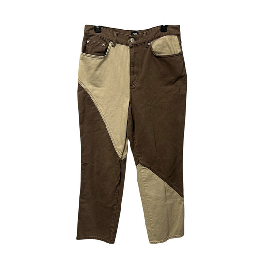 BDG Brown Tan Two Tone High Waisted Cowboy 100% Cotton Jeans Womens 30 / 10