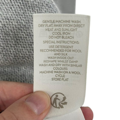 Boden Gray Red Long Sleeve Crewneck Pullover Christmas Sweater Womens XS