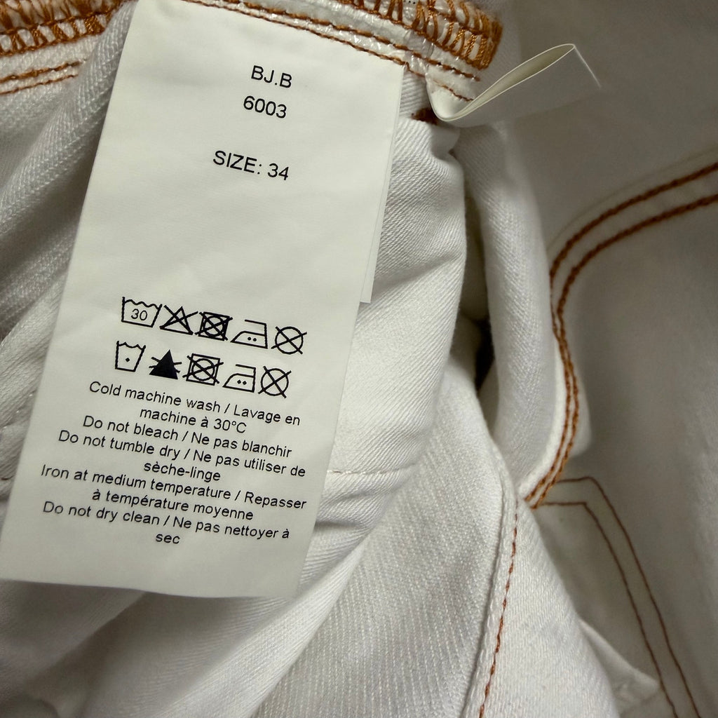 NWT Ganni Bright White Denim Jacket Dress Size 34 / US 2 Casual Western Utility