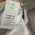 NWT Ganni Bright White Denim Jacket Dress Size 34 / US 2 Casual Western Utility