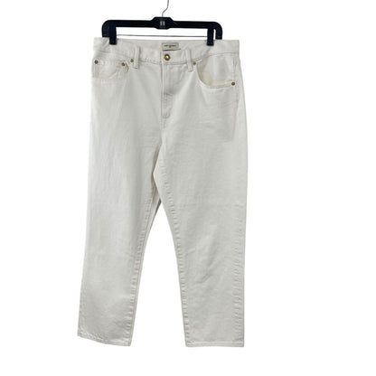 Tory Burch Wide Leg High Rise Ivory Denim Jean Womens 31