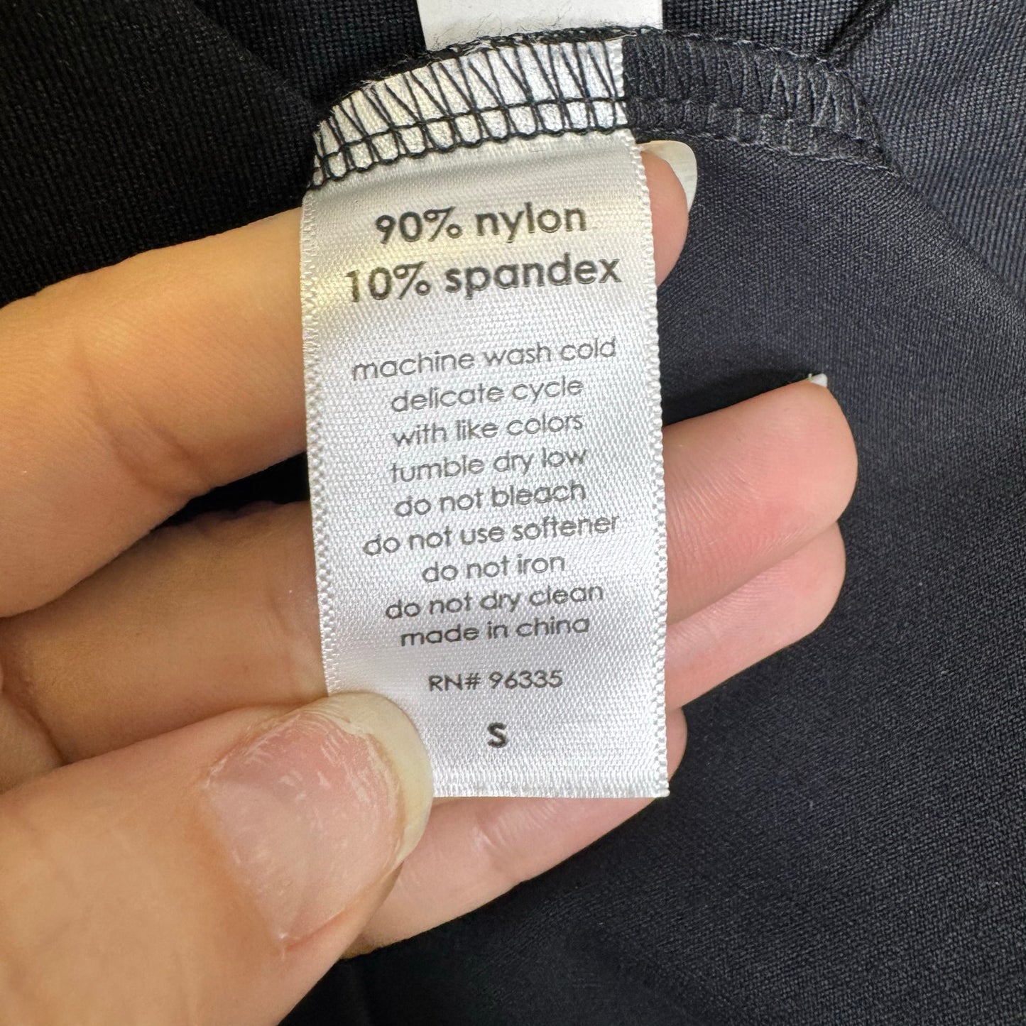 NWT Susana Monaco Black Signature Stretch V-Neck Long Sleeve Top Womens Small