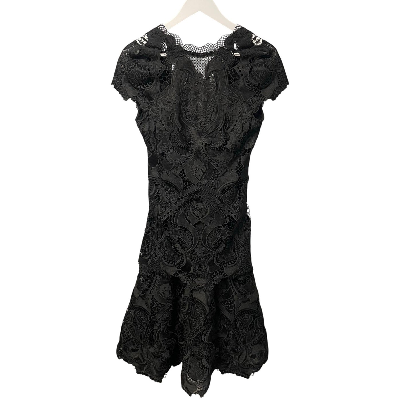 NWT Simkhai Signature Laura Lace Midi Dress Black Womens 2