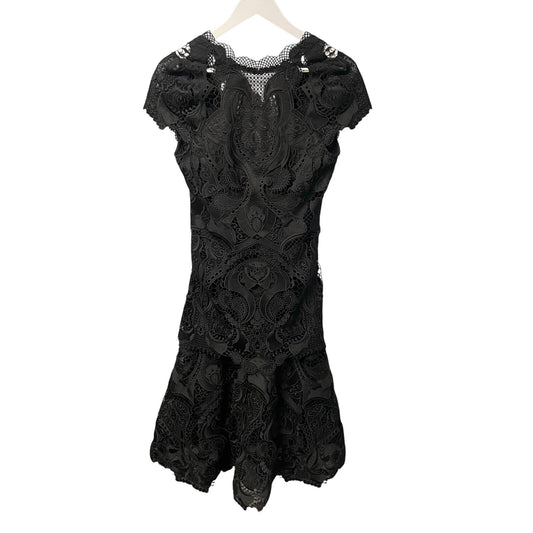 NWT Simkhai Signature Laura Lace Midi Dress Black Womens 2