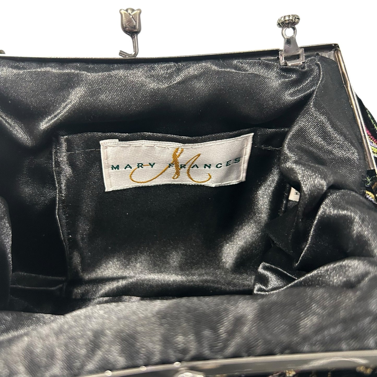 Vintage Mary Frances Sequin Rhinestone Embellished Beaded Fringe Evening Bag