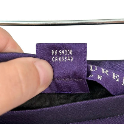 Vintage Ralph Lauren Collection Purple Label 100% Silk Layered Skirt Womens 6