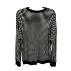 Alice + Olivia Natalie Black White Gingham French Terry Sweatshirt Womens Large