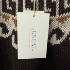 NWT The Great Greek Key Pullover Sweater Driftwood Neutral Intarsia 0 / US XS