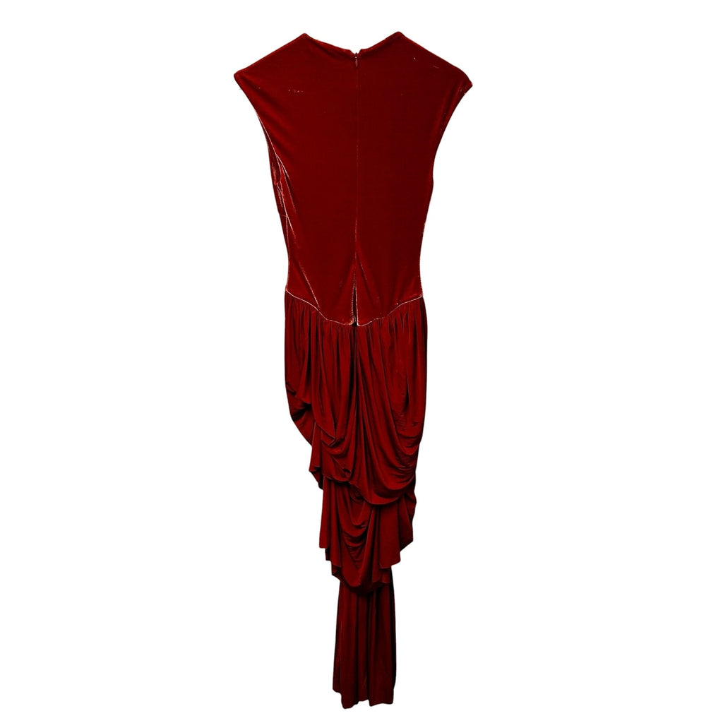 NWT Zimmermann Dark Rose Memento Cap Sleeve Drape Maxi Dress Womens AU 0 / US 4