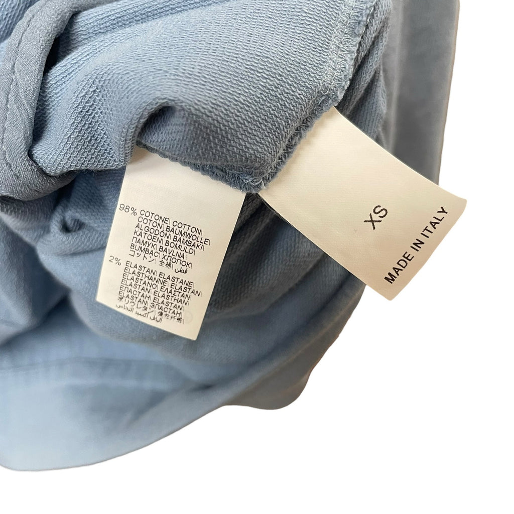 Brunello Cucinelli Monili-Tab Cotton Felpa Zip-Up Hoodie Light Blue Womens XS