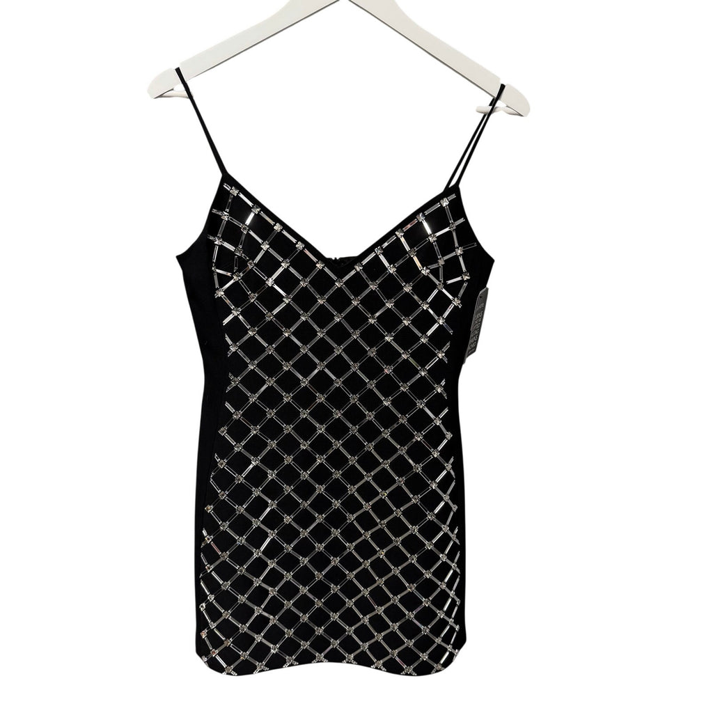 NWT David Koma Cady & Ember Cami Embellished Mini Dress Black Size UK 10 / US 6