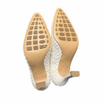 Bottega Veneta Sofia Intrecciato Woven Leather Pumps White Womens IT 39 / US 9