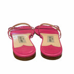 Jimmy Choo Dark Pink Croc Embossed Leather Strappy Sandal Womens Size 38 / US 8