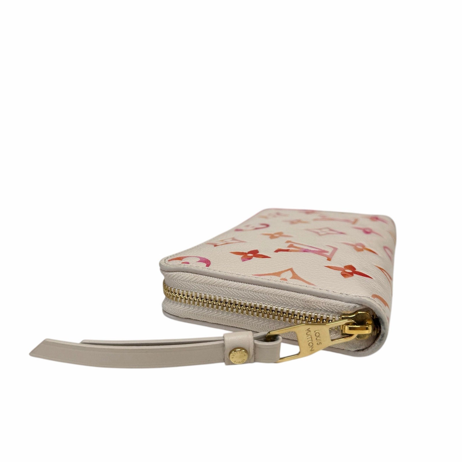 Louis Vuitton Sunrise Aquarelle Zippy Wallet Monogram Empreinte Pink Orange ASIS