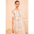 NWT Ulla Johnson Handmade Pearled Ivory Crochet Aliya Organza Blouse Womens 2