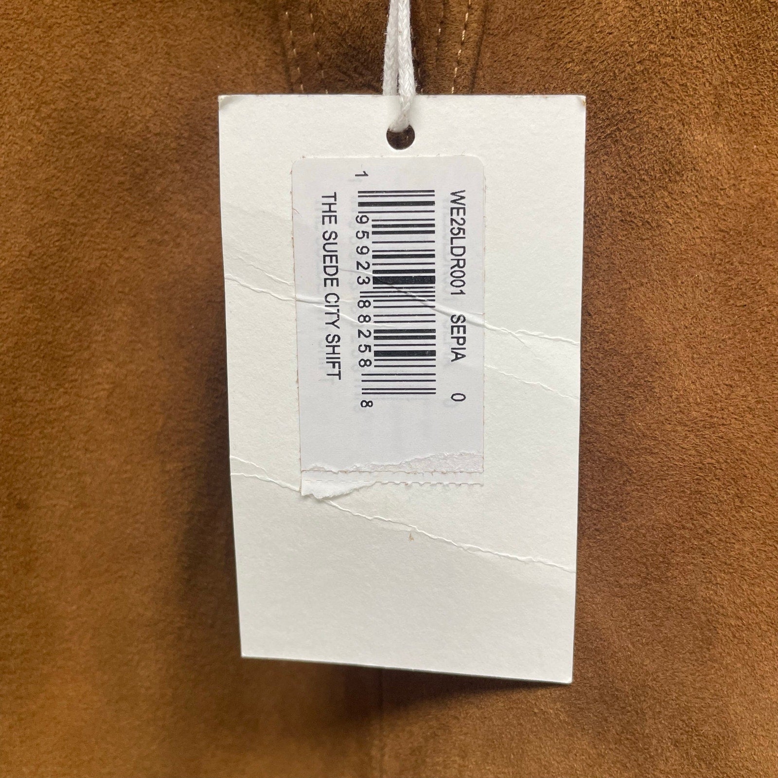 NWT Frame Suede City Shift Dress Sepia Brown Sleeveless Mini Womens Size 0