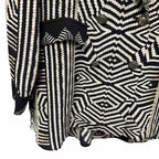NWT Camilla Pure Silk Double Breasted Soft Jacket Black White Zebra Print Small
