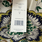 NWT Tory Burch Silk Happy Times Shift Dress Ivory Floral Long Sleeve Womens 12