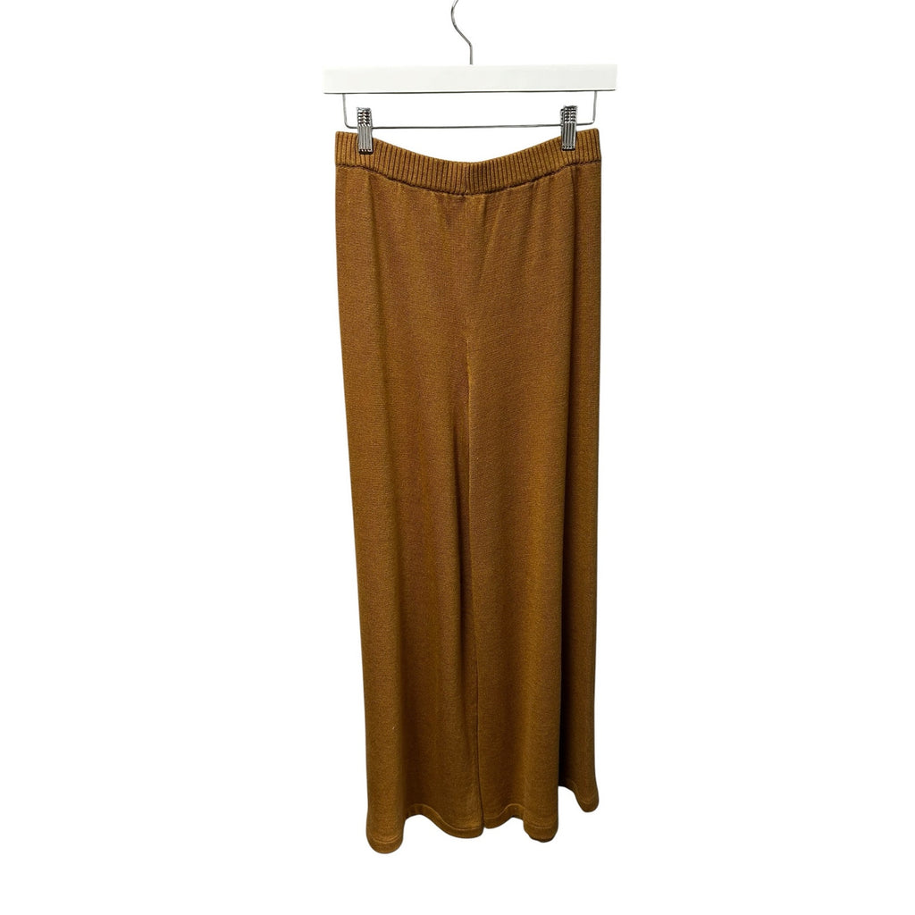 NWT Staud Camel Tan Wide Leg Knit Mitchell Pull On Pant Womens Small