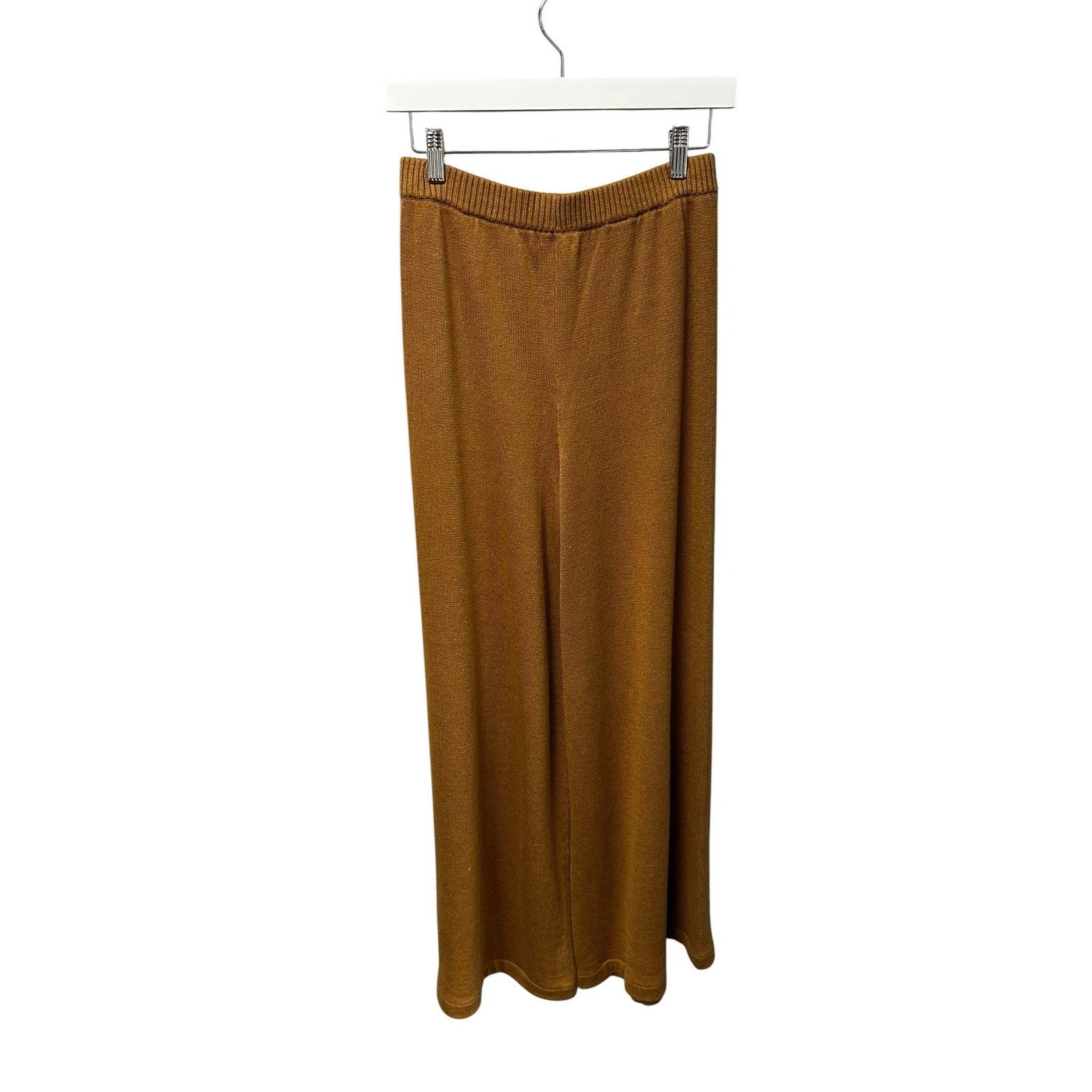 NWT Staud Camel Tan Wide Leg Knit Mitchell Pull On Pant Womens Small