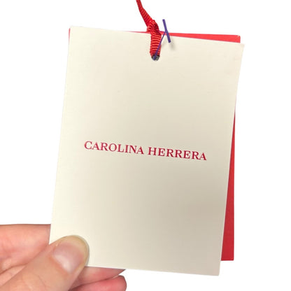 NWT Carolina Herrera Black Multi Floral Embroidered Shirt Dress w/ Tie Womens 2