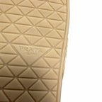 Prada Raffia Criss Cross Slide Sandal Neutral Logo Emblem Size 39 / US 9 Luxury