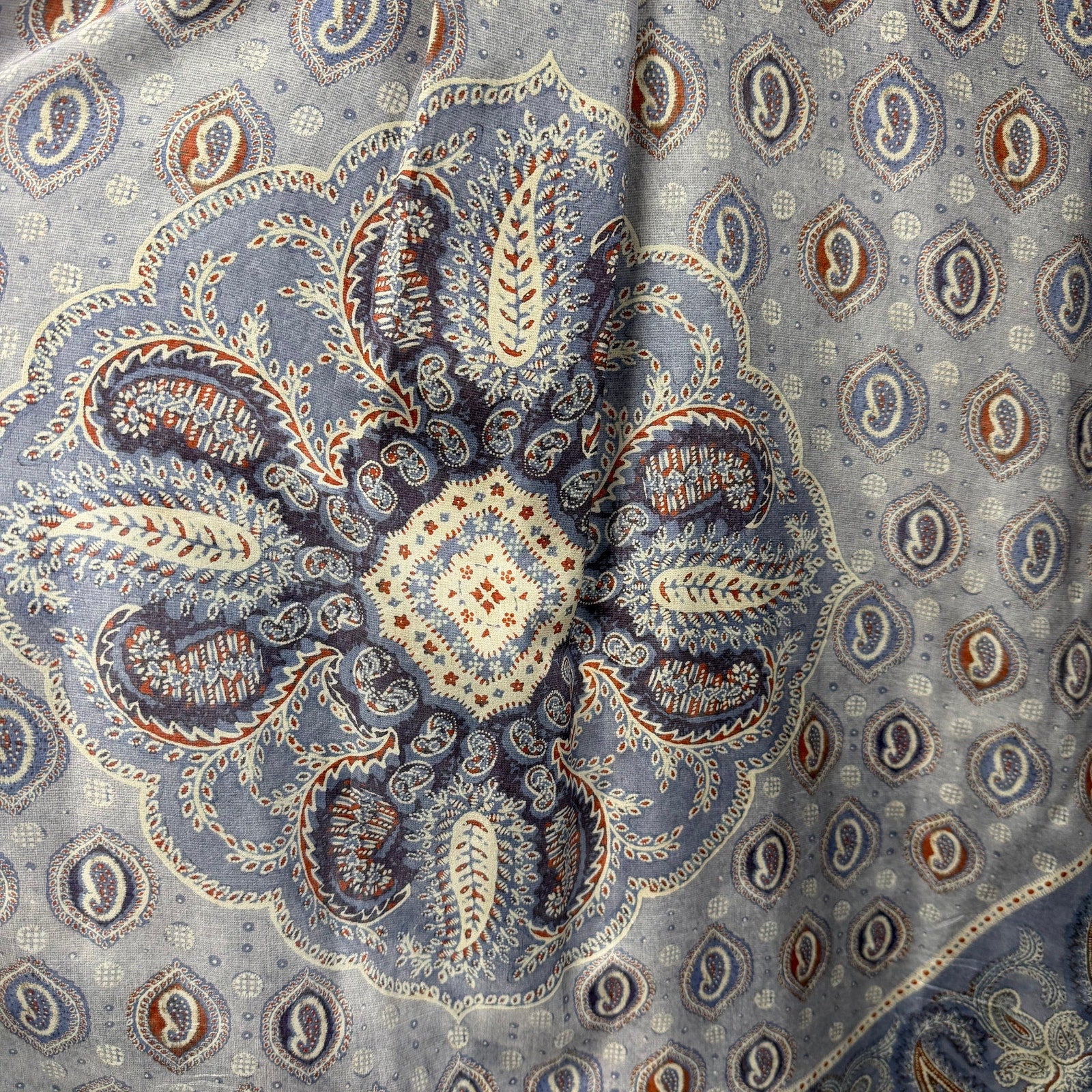 Zimmermann Vitali Relaxed Fit Blouse Button Up Blue Paisley Silk AU 2 / US 8