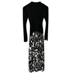 NWT Solid & Striped Black White Floral Soglio Long Sleeve Maxi Dress Womens XS