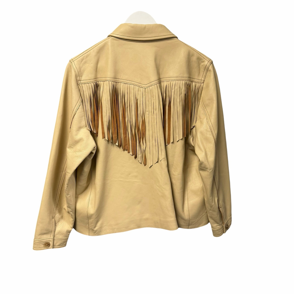 The Great Toasted Almond Leather Fringe Jacket Size 2 / US Medium Western