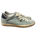 Golden Goose Light Blue Super Star Low Top Lace Up Suede Sneakers Womens US 9