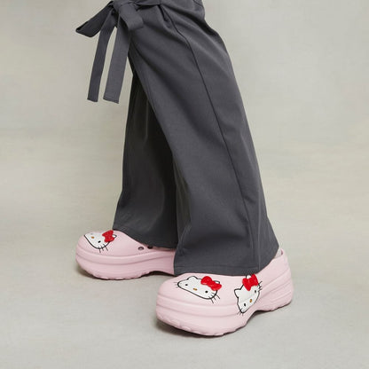 Adidas x Hello Kitty Pink AdiFom Stan Smith Slip On Platform Mules Womens Size 9