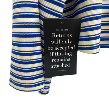 NWT Tuckernuck Pomander Place Regatta Stripe Alexia Shirt Blue White Womens XXL