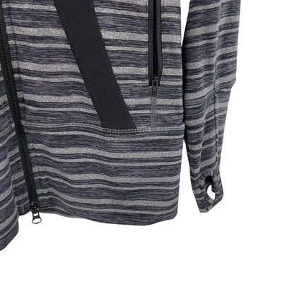 Lululemon Athletica Stride Jacket Black Stripes Galore / Black Womens 4
