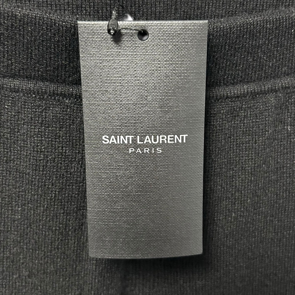 NWT Saint Laurent Paris Black Cashmere High Waist Jogger Pants Womens Small