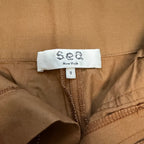 Sea New York Gabritette Shorts Ochre Brown Belted Cuffed High Rise Womens 2