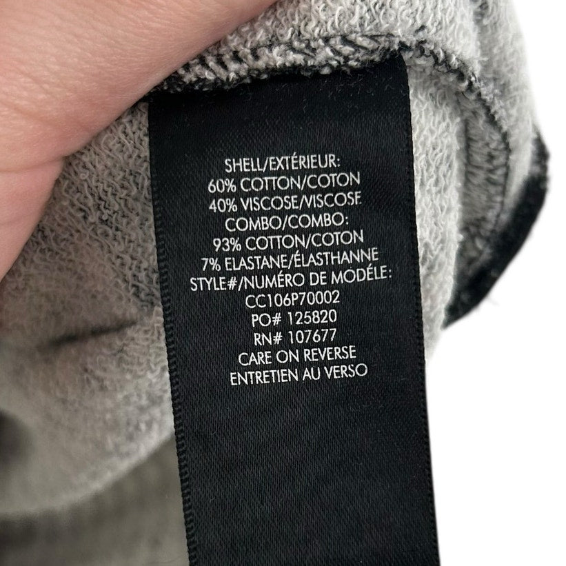 Alice + Olivia Natalie Black White Gingham French Terry Sweatshirt Womens Large