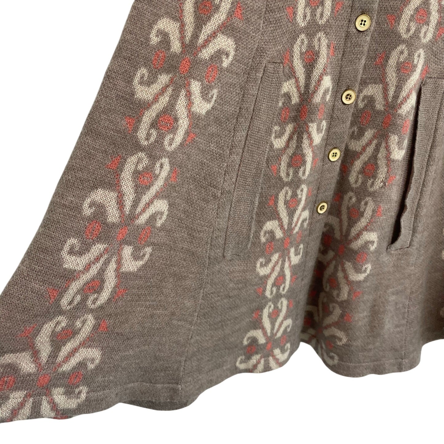 Anthropologie Madchen Flowering Pompona Sweater Cape Cardigan Womens Medium