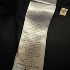 Gucci Horsebit High Rise Wide Leg Frayed Hem Jeans Black Denim Size 28 / US 8