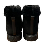 Gucci GG Crystal Motif Black Suede Boot with Merino Wool Lining Womens 39 / US 9