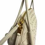 Bottega Veneta Nappa Intrecciato Concert Pouch Sea Salt Off White Woven Leather