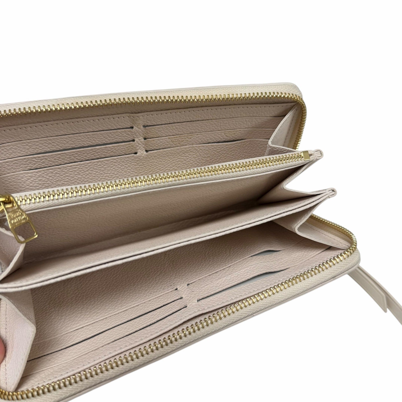 Louis Vuitton Sunrise Aquarelle Zippy Wallet Monogram Empreinte Pink Orange ASIS