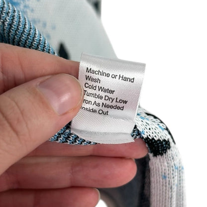 NWT Ming Wang Blue White Animal Print Tailored Fit Long Sleeve Jacket Womens 3X