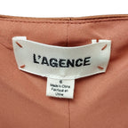 Lagence Womens Jodie Y2K Midi Silk Slip Dress 6 Bias Cut Preppy Coquette Dainty