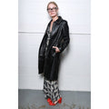Alexa Chung Black Silver Studded Front Zip Nappa Leather Jacket UK 8 / US 2-4