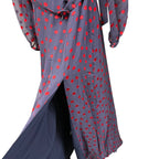 NWT Saloni Jacqui B Dress Navy Bright Rouge Polka Dot Womens Size 2